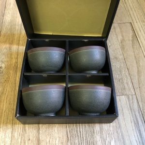NIB Cebu Set of Four (4) Ceramic Stoneware Teacups Made in Japan